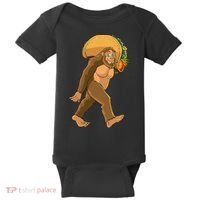 Bigfoot Carrying Taco Funny Cinco De Mayo Sasquatch Love Baby Bodysuit thumb 0