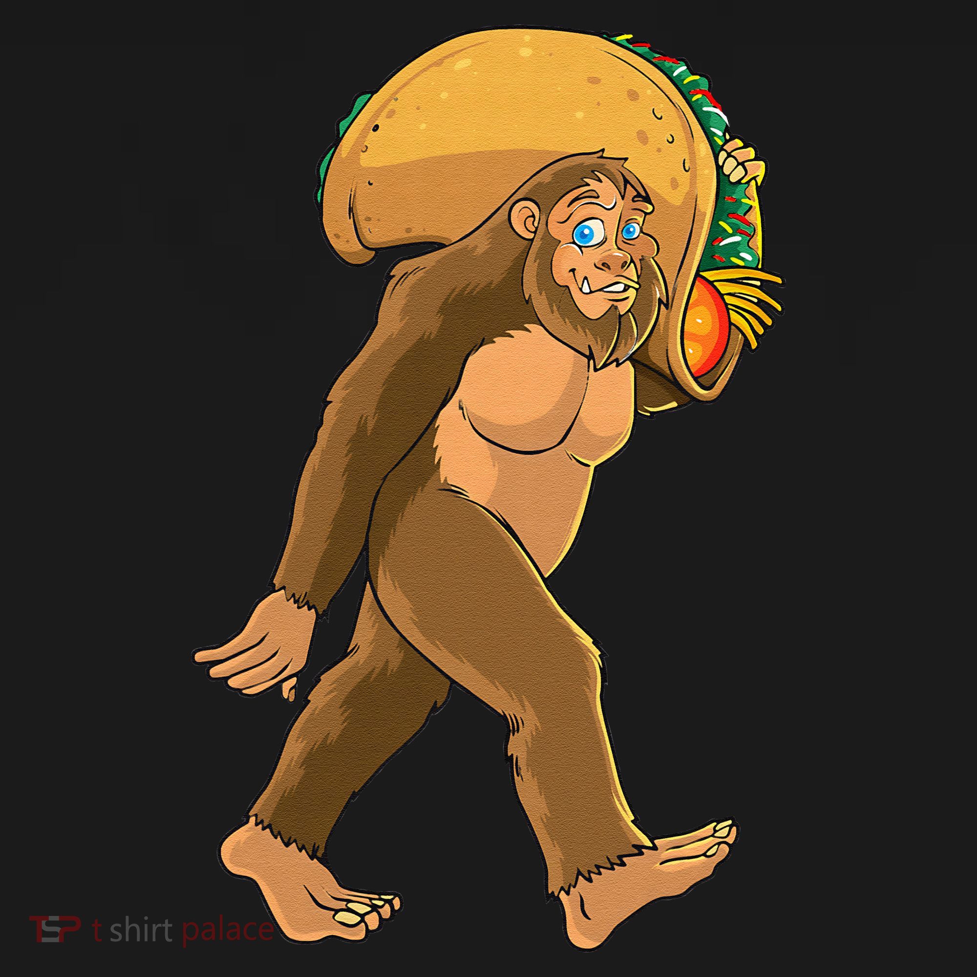 Bigfoot Carrying Taco Funny Cinco De Mayo Sasquatch Love Baby Bodysuit