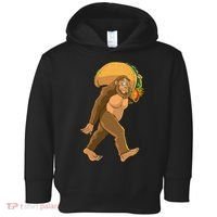 Bigfoot Carrying Taco Funny Cinco De Mayo Sasquatch Love Toddler Hoodie thumb 0