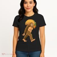 Bigfoot Carrying Taco Funny Cinco De Mayo Sasquatch Love Women's T-Shirt thumb 4