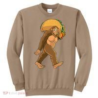 Bigfoot Carrying Taco Funny Cinco De Mayo Sasquatch Love Sweatshirt thumb 0