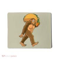 Bigfoot Carrying Taco Funny Cinco De Mayo Sasquatch Love Mousepad thumb 0