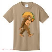Bigfoot Carrying Taco Funny Cinco De Mayo Sasquatch Love Kids T-Shirt thumb 0