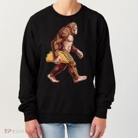 Bigfoot Carrying Taco Funny Cinco De Mayo Sasquatch Women's Sweatshirt thumb 0