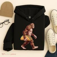 Bigfoot Carrying Taco Funny Cinco De Mayo Sasquatch Hoodie thumb 4