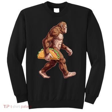Bigfoot Carrying Taco Funny Cinco De Mayo Sasquatch Sweatshirt