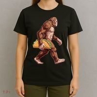 Bigfoot Carrying Taco Funny Cinco De Mayo Sasquatch T-Shirt thumb 4
