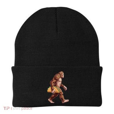 Bigfoot Carrying Taco Funny Cinco De Mayo Sasquatch Beanie