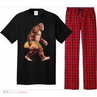 Bigfoot Carrying Taco Funny Cinco De Mayo Sasquatch Pajama Set thumb 0