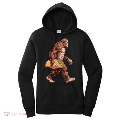 Bigfoot Carrying Taco Funny Cinco De Mayo Sasquatch Women's Hoodie