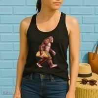 Bigfoot Carrying Taco Funny Cinco De Mayo Sasquatch Women's Tank Top thumb 2