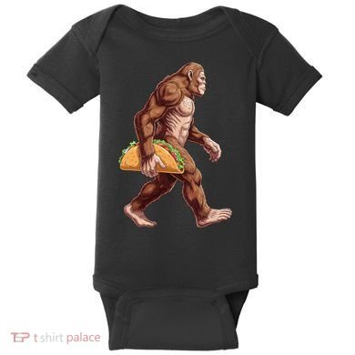Bigfoot Carrying Taco Funny Cinco De Mayo Sasquatch Baby Bodysuit