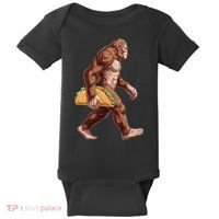 Bigfoot Carrying Taco Funny Cinco De Mayo Sasquatch Baby Bodysuit thumb 0