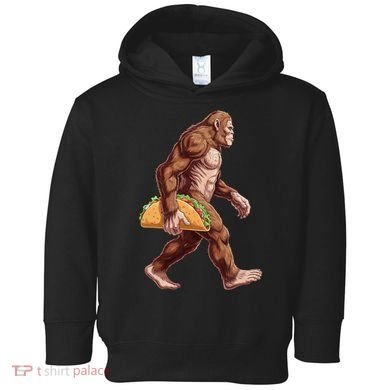 Bigfoot Carrying Taco Funny Cinco De Mayo Sasquatch Toddler Hoodie