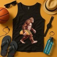 Bigfoot Carrying Taco Funny Cinco De Mayo Sasquatch Tank Top thumb 4