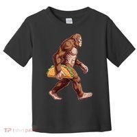 Bigfoot Carrying Taco Funny Cinco De Mayo Sasquatch Toddler T-Shirt thumb 0