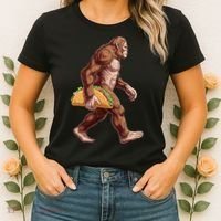 Bigfoot Carrying Taco Funny Cinco De Mayo Sasquatch Women's T-Shirt thumb 2