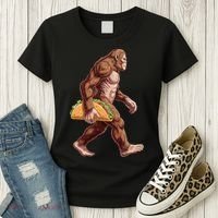 Bigfoot Carrying Taco Funny Cinco De Mayo Sasquatch Women's T-Shirt thumb 3