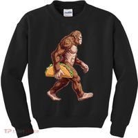Bigfoot Carrying Taco Funny Cinco De Mayo Sasquatch Kids Sweatshirt thumb 0