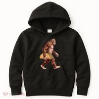 Bigfoot Carrying Taco Funny Cinco De Mayo Sasquatch Kids Hoodie thumb 0