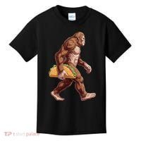 Bigfoot Carrying Taco Funny Cinco De Mayo Sasquatch Kids T-Shirt thumb 0