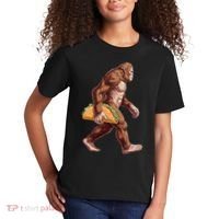 Bigfoot Carrying Taco Funny Cinco De Mayo Sasquatch Kids T-Shirt thumb 2