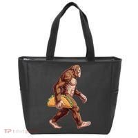Bigfoot Carrying Taco Funny Cinco De Mayo Sasquatch Tote Bag thumb 0