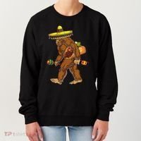 Bigfoot Carrying Taco El Squatcho Beer Pacho Sombrero Lover Women's Sweatshirt thumb 0