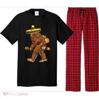 Bigfoot Carrying Taco El Squatcho Beer Pacho Sombrero Lover Pajama Set thumb 0