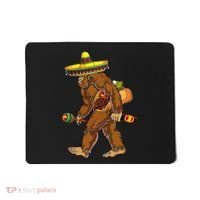 Bigfoot Carrying Taco El Squatcho Beer Pacho Sombrero Lover Mousepad thumb 0