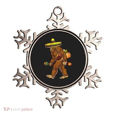 Bigfoot Carrying Taco El Squatcho Beer Pacho Sombrero Lover Ornament