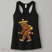 Bigfoot Carrying Taco El Squatcho Beer Pacho Sombrero Lover Women's Tank Top thumb 3