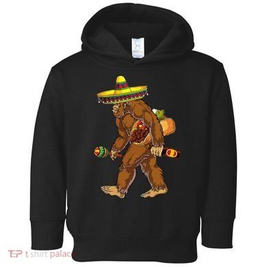 Bigfoot Carrying Taco El Squatcho Beer Pacho Sombrero Lover Toddler Hoodie