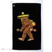 Bigfoot Carrying Taco El Squatcho Beer Pacho Sombrero Lover Golf Towel thumb 0