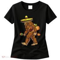 Bigfoot Carrying Taco El Squatcho Beer Pacho Sombrero Lover Women's T-Shirt thumb 0