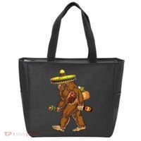 Bigfoot Carrying Taco El Squatcho Beer Pacho Sombrero Lover Tote Bag thumb 0