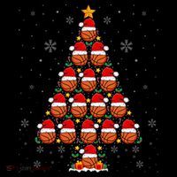 Basketball Christmas Tree Lights Santa Hat Basketball Xmas Gift Coffee Mug thumb 5