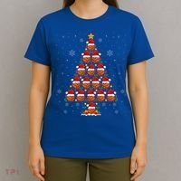 Basketball Christmas Tree Lights Santa Hat Basketball Xmas Gift T-Shirt thumb 4