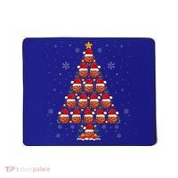 Basketball Christmas Tree Lights Santa Hat Basketball Xmas Gift Mousepad thumb 0