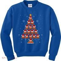 Basketball Christmas Tree Lights Santa Hat Basketball Xmas Gift Kids Sweatshirt thumb 0