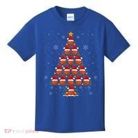 Basketball Christmas Tree Lights Santa Hat Basketball Xmas Gift Kids T-Shirt thumb 0