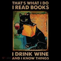 Black Cat Thats What I Do I Read Books I Drink Wine Coffee Mug thumb 5