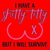 Breast Cancer Tees I Have A Shitty Titty But I Will Survive Santa Hat thumb 1