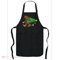 Bigfoot Christmas Tree Lights Xmas Boys Sasquatch Lovers Apron thumb 0