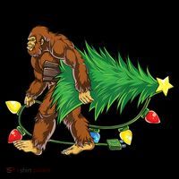 Bigfoot Christmas Tree Lights Xmas Boys Sasquatch Lovers Coffee Mug thumb 5