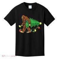 Bigfoot Christmas Tree Lights Xmas Boys Sasquatch Lovers Kids T-Shirt thumb 0