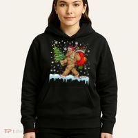 Bigfoot Christmas Tree Lights Xmas Sasquatch Lovers Hoodie thumb 5