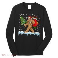 Bigfoot Christmas Tree Lights Xmas Sasquatch Lovers Long Sleeve Shirt thumb 0