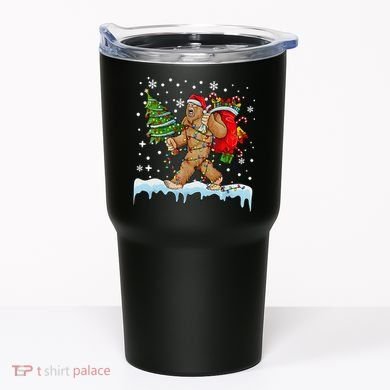 Bigfoot Christmas Tree Lights Xmas Sasquatch Lovers Tumbler