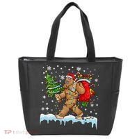 Bigfoot Christmas Tree Lights Xmas Sasquatch Lovers Tote Bag thumb 0